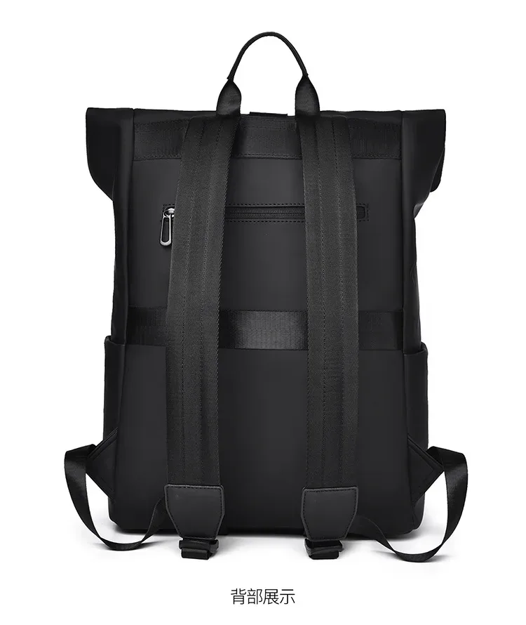 sac à dos à rabat imperméable, grande capacité, décontracté, pour ordinateur portable, idéal pour les affaires, l'école, les trajets quotidiens, les étudiants et le bureau.