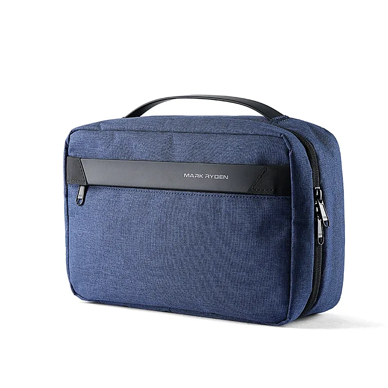 trousse de toilette de voyage mark ryden avec crochet, trousse de toilette en pu oxford hydrofuge avec plusieurs compartiments pour hommes et femmes