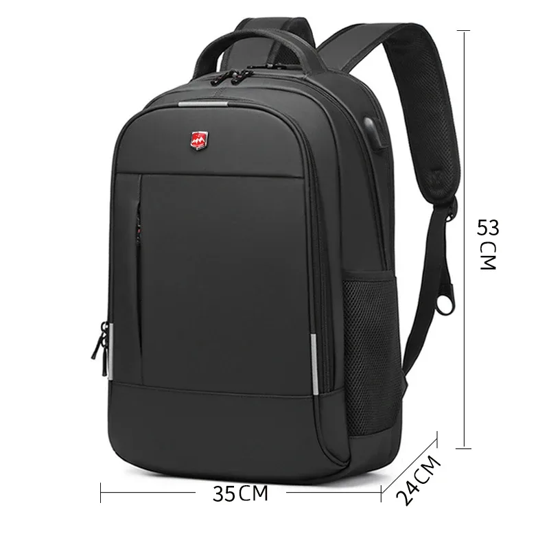 nouveau sac à dos étanche pour ordinateur portable de 17 pouces, sac d'affaires avec chargement usb, grand sac à dos de voyage pour avion, mochila pour hommes