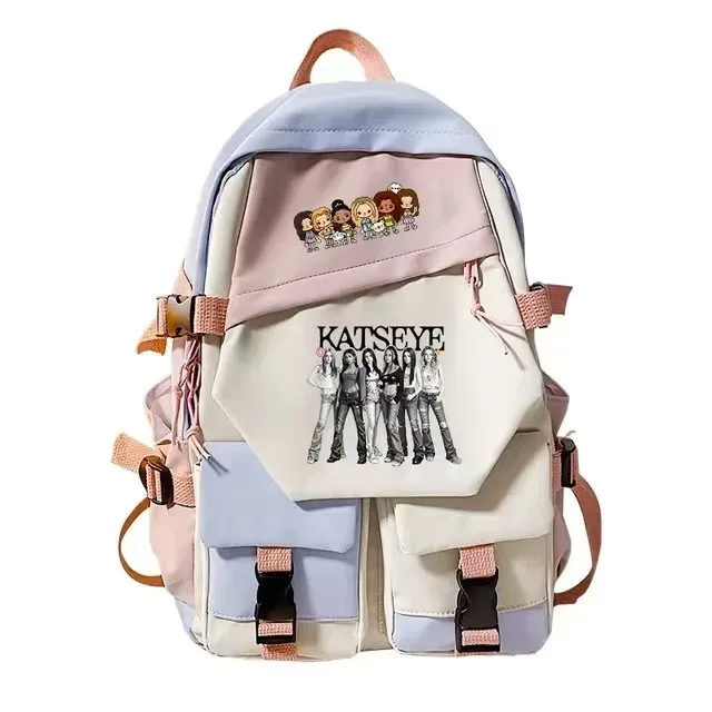 katseye – sac à dos imprimé pour étudiants, sac d'école de grande capacité pour garçons et filles, sac à livres pour femmes, sacs pour ordinateur portable, sac à dos cadeau