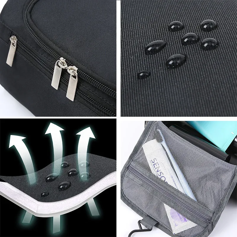 organisateur de trousse de toilette de voyage suspendue et kit dopp d'hygiène de salle de bain avec crochet pour accessoires de voyage articles de toilette salle de bain shavin