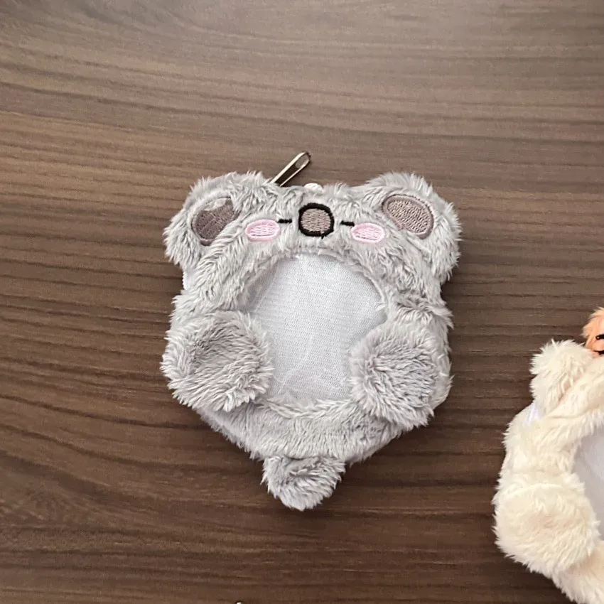 breloque de sac bouffante originale ins75/58, adorable animal en peluche, mini pochette, badge rond, housse de protection