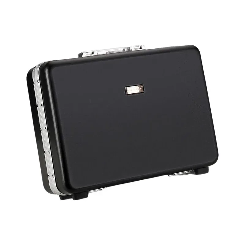 porte-documents antivol en aluminium pour hommes 16" - abs + pc hardshell business carry-on avec serrure à clé