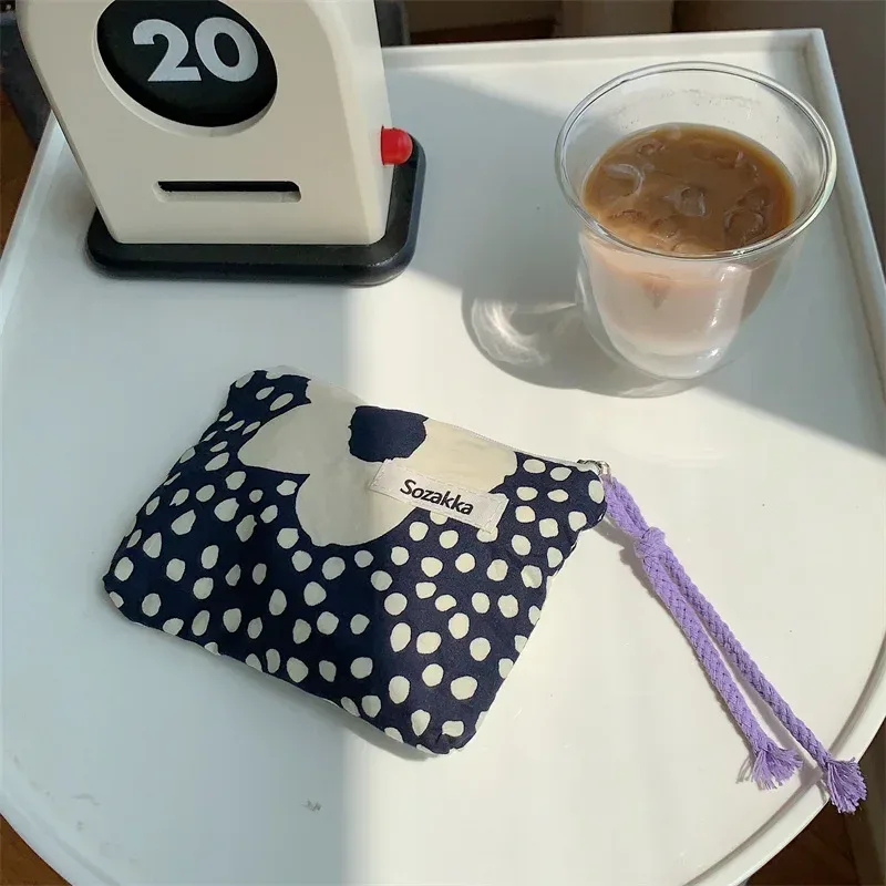 sacs à main de maquillage pour femmes, portefeuille, petits sacs en poudre, porte-monnaie de voyage floral kawaii, sac de rangement pour rouge à lèvres cosmétique portable