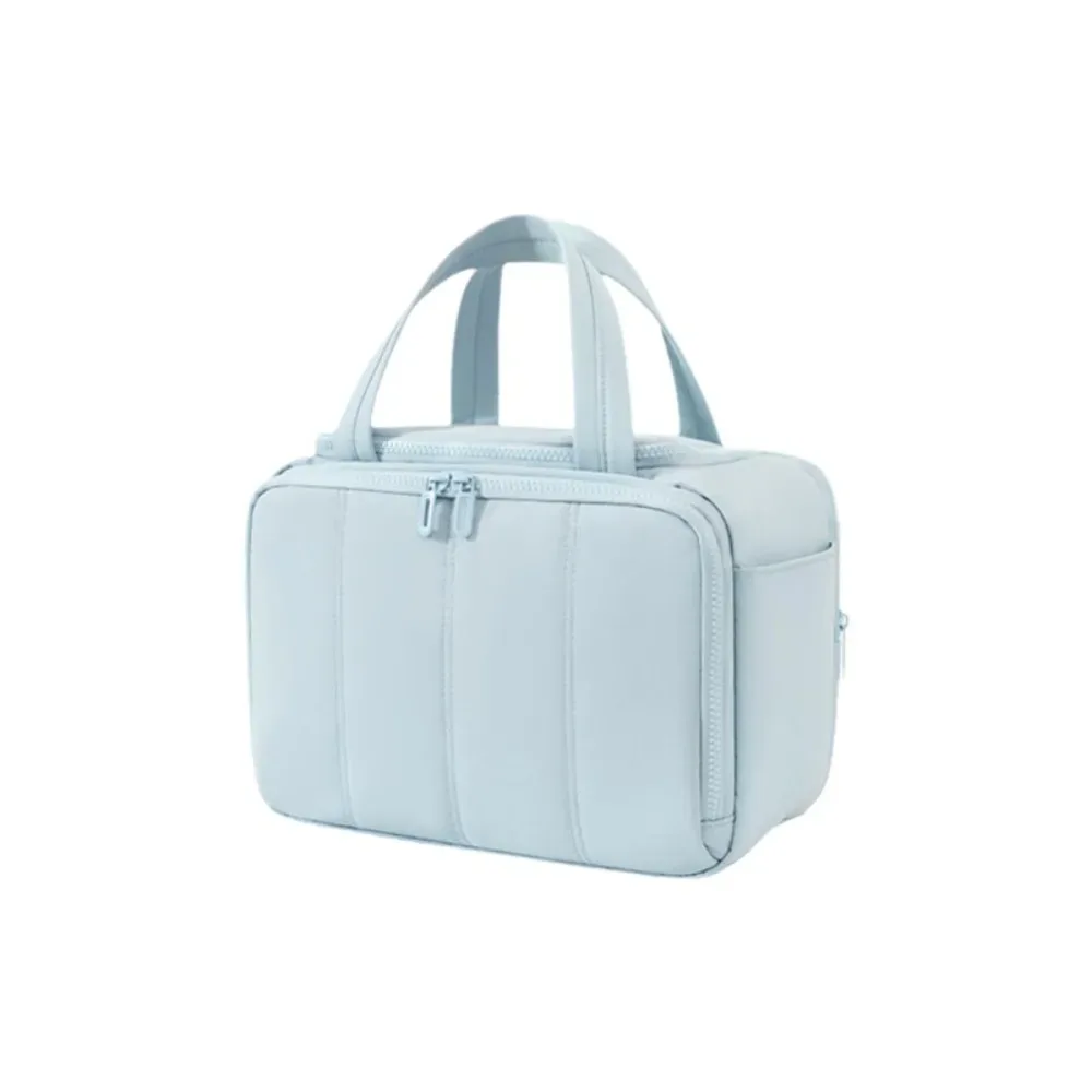 trousse de toilette de voyage grande capacité, séparation sec-humide, étanche, pochette cosmétique portable, séparateurs réglables, multi-compartiments