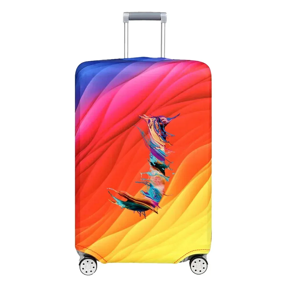 juste de bagage de voyage, housse de protection, motif de lettre de peinture, tissu de commande anti-poussière, étui à bagages, 18-32 po
