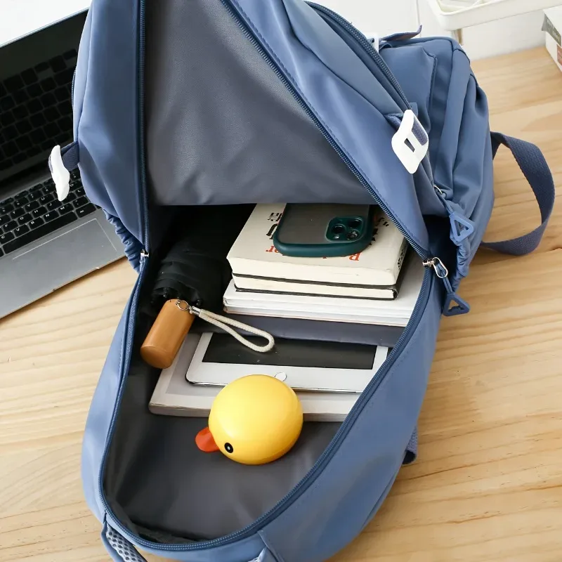 sac à dos multi-poches pour adolescentes, bretelles rembourrées réglables, sac à dos scolaire de grande capacité, pour sac à dos décontracté quotidien