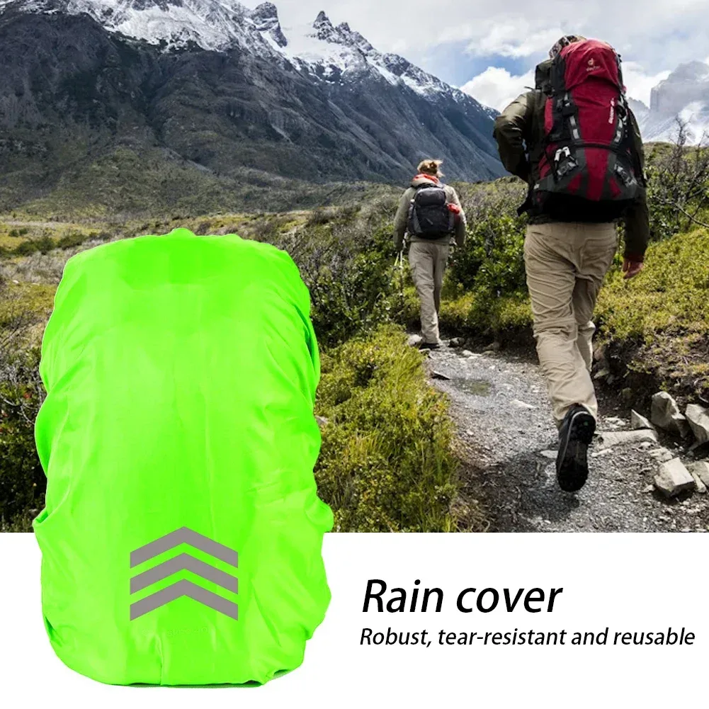 sac à dos réfléchissant extérieur housse de pluie 190t pêche cyclisme randonnée escalade sac couverture imperméable housse de pluie pour sac à dos 18-45l