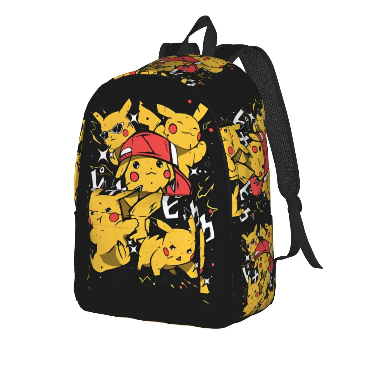 Sac à dos Pokemon Pikachu à la mode, Mochilas, sac à dos à bandoulière robuste de haute qualité pour lycée