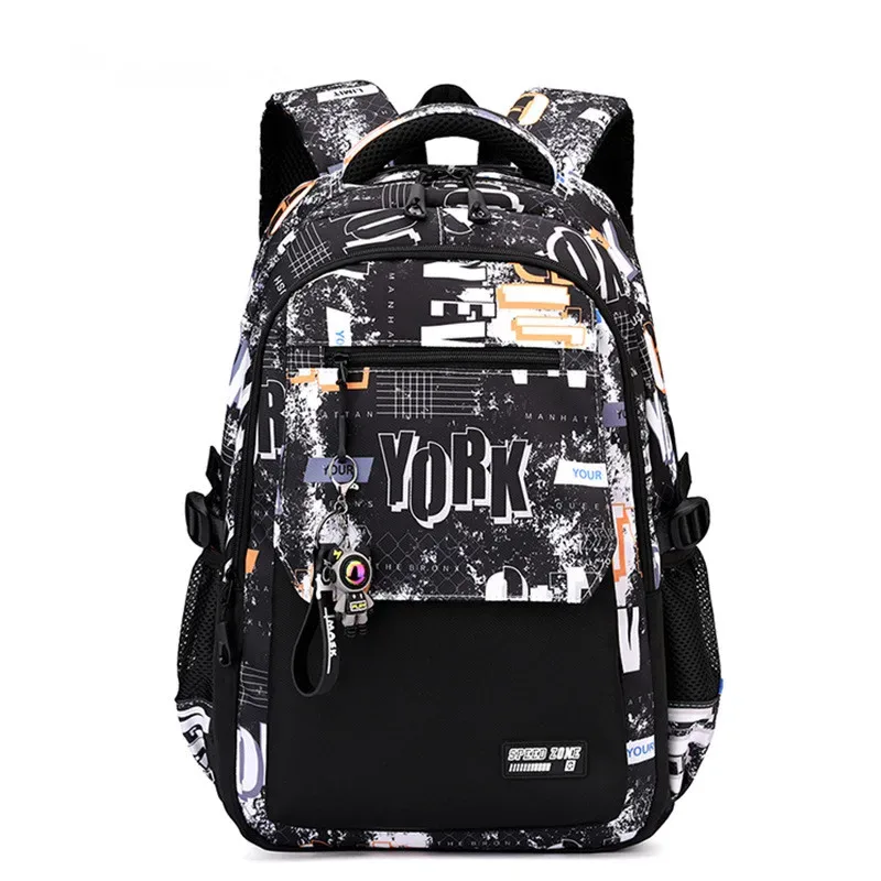 nouveau sac à dos imperméable 2025 pour homme, compatible ordinateur portable 15,6 pouces, imprimé graffiti, sac de voyage oxford pour femme, sac scolaire vintage pour homme
