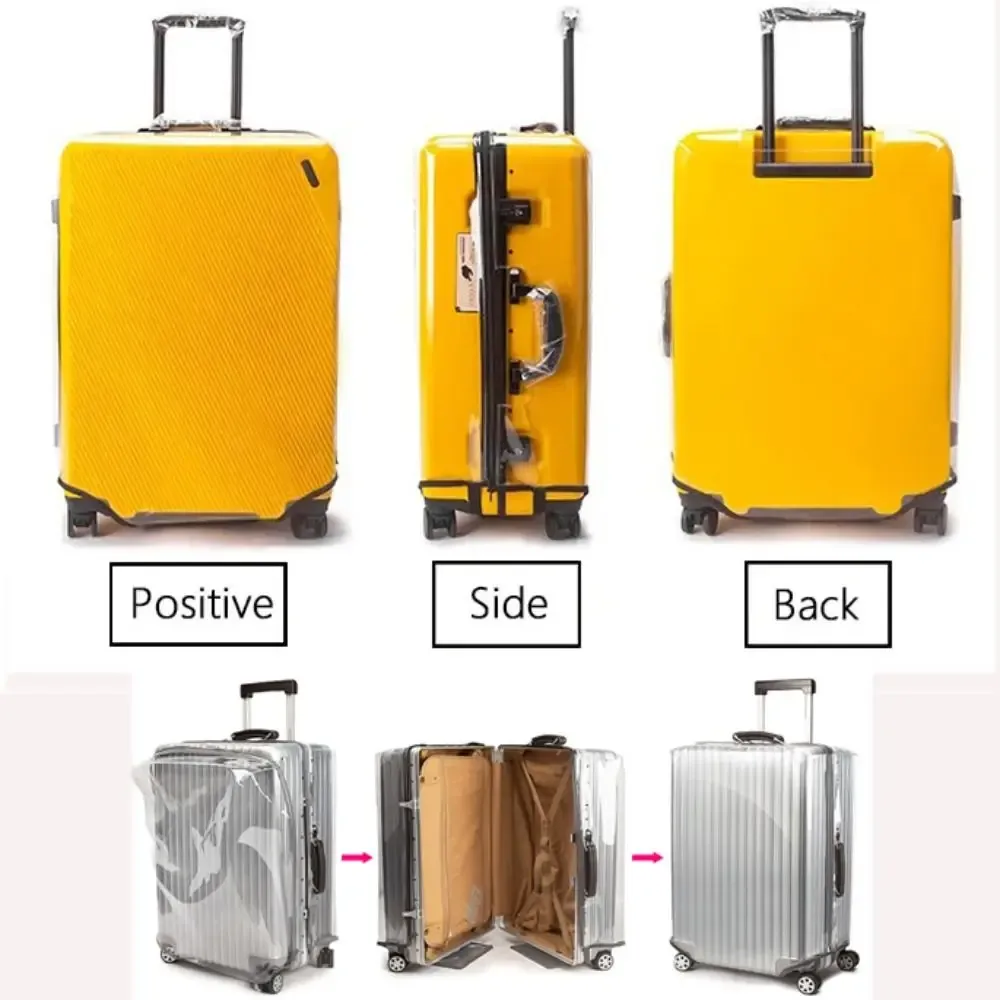juste de valise transparente en pvc, aucun démontage requis, résistant à l'usure, anti-poussière, housse de bagage, étanche, accessoires de voyage
