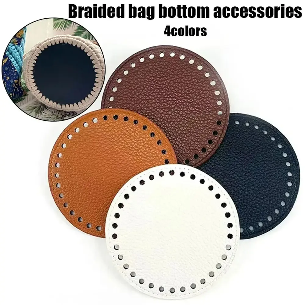 pièces de sac en cuir faites à la main, fond de sac rond, accessoires de bricolage, sacs à bandoulière initiés, nouveau, 12cm