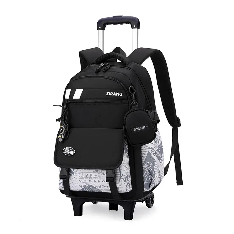 sac à dos à roulettes pour enfants, ensemble de sacs à dos à roulettes pour garçons, sac d'école avec roulettes, sac à bagages roulant, sac de livre pour étudiants