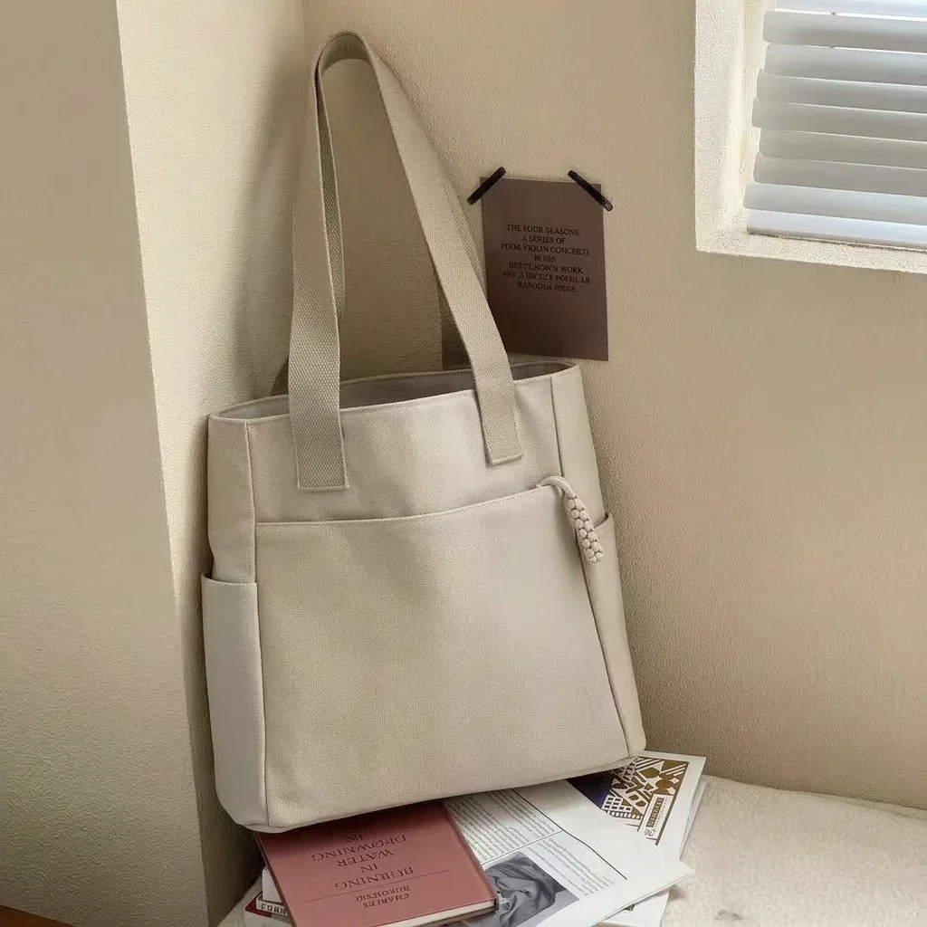 sac fourre-tout rigide de grande capacité pour les trajets quotidiens, sac de shopping minimaliste pour les courts trajets, idéal pour les étudiants et les sorties décontractées