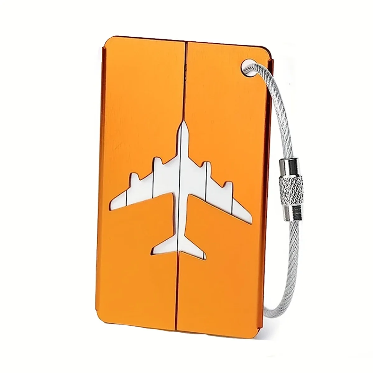 ensemble d'étiquettes de bagage en aluminium robuste et élégant avec boucle en acier sécurisée, parfait pour une identification facile et un voyageur moderne nee