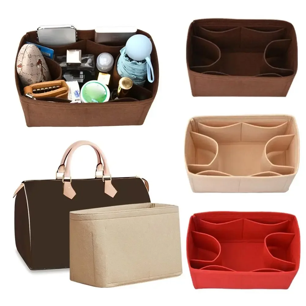 sac de rangement en feutre grande capacité multi-poches pour sac à main lv speedy25/30/35/gentlewoman