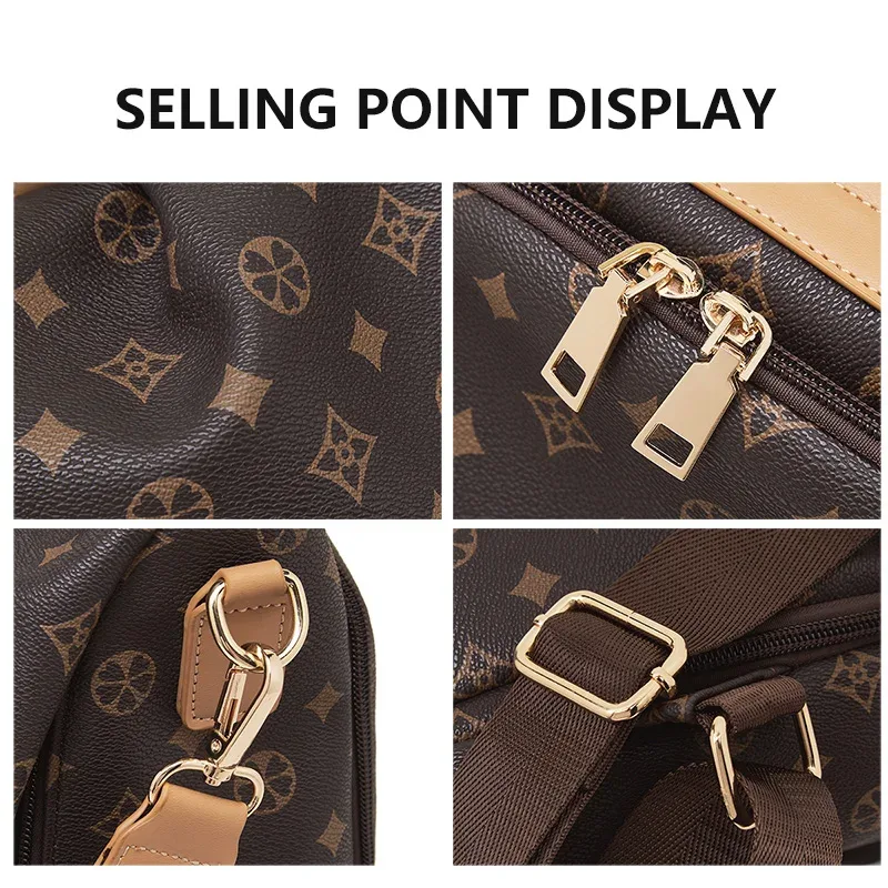sac à dos pour femme laorentou en cuir pvc, sac d'école décontracté, sac de transport grande capacité pour l'hiver, sac antivol de haute qualité