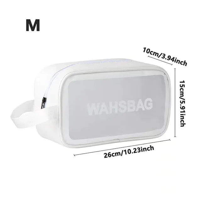 trousse de toilette de voyage transparente et imperméable, organisateur de maquillage portable, sac de rangement pour articles de toilette pour hommes, tailles s/m/l