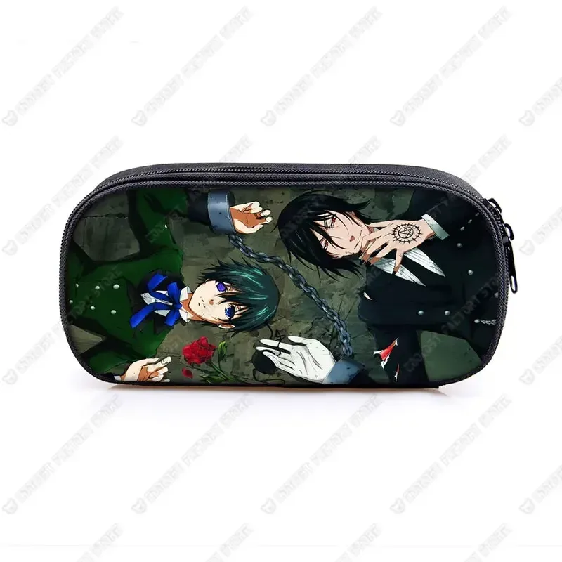 trousse à cosmétiques anime black butler, sac à crayons, sacs de papeterie pour garçons et filles, porte-crayons pour enfants, fournitures scolaires