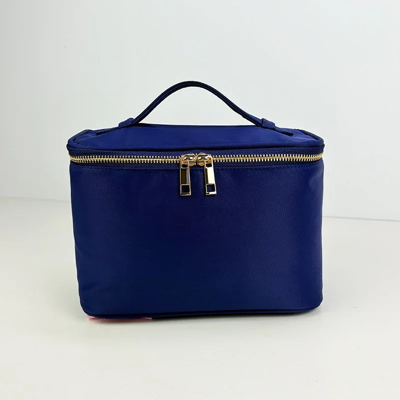 nouvelle trousse de maquillage portable en nylon imperméable 2025, sac de toilette de voyage, trousse de maquillage grande capacité, mini valise de voyage portable di