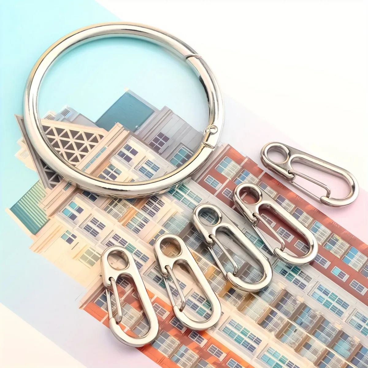 porte-clés à ressort à dégagement rapide avec 5 porte-clés, organisateur de porte-clés de voiture et de maison pour hommes et femmes