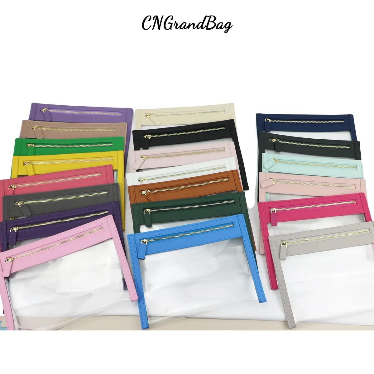 cusstomized lettres coloré saffiano cuir transparent pvc sac cosmétique dames tpu organisateur de voyage sac de lavage
