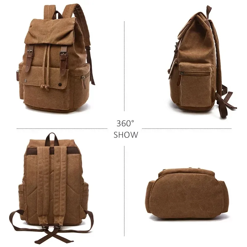 sac à dos vintage en toile pour ordinateur portable, pour hommes et femmes, mochila feminina, à la mode, antivol, pour voyage, pour l'école