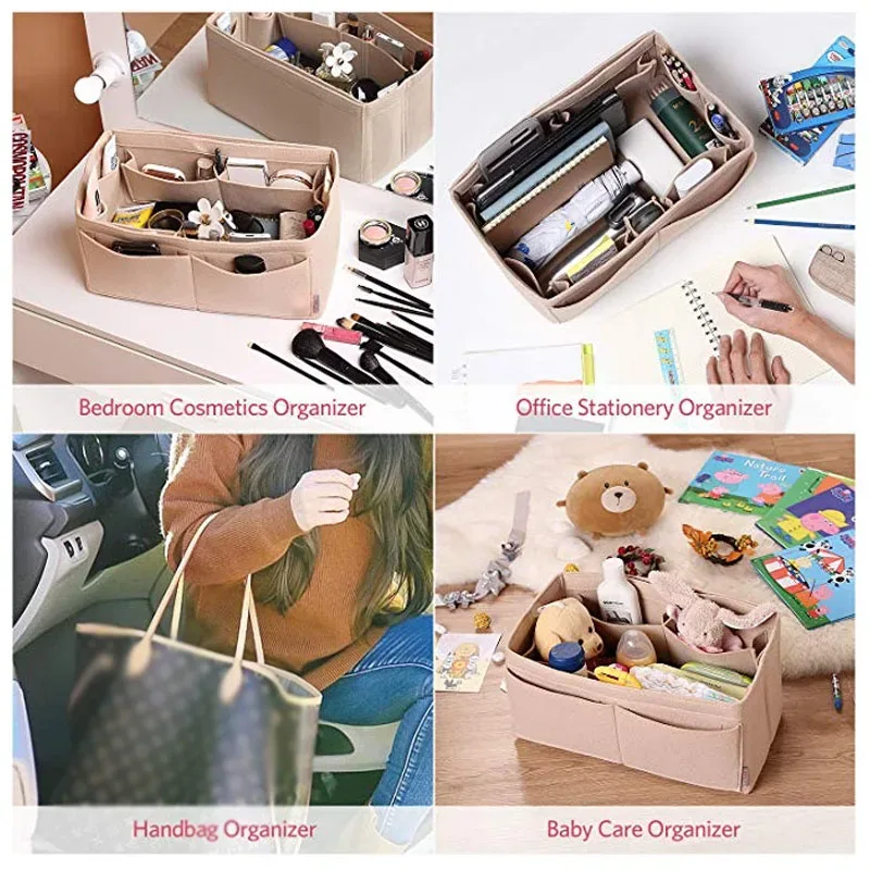 sac à main en feutre pour cosmétiques, sacoche de voyage, pour cosmétiques, portable