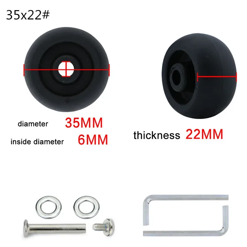 roues de remplacement pour valise à roulettes, accessoires universels, multi-taille, 1 pièce