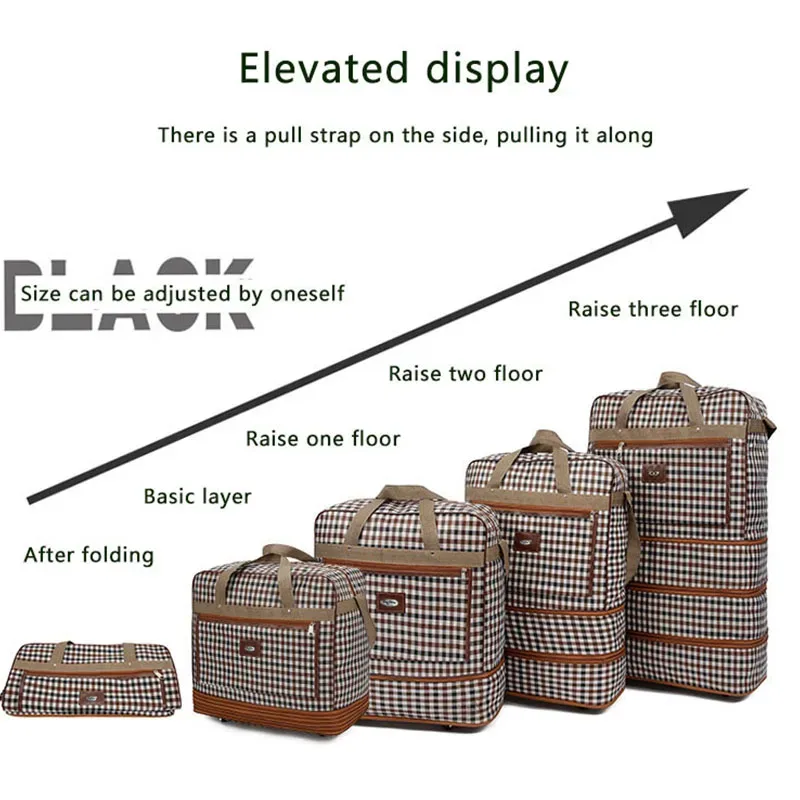 sac de voyage à roulettes extra large extensible, durable, léger et multi-couches pour des voyages et un rangement faciles, idéal pour les week-ends ou les séjours d'une nuit