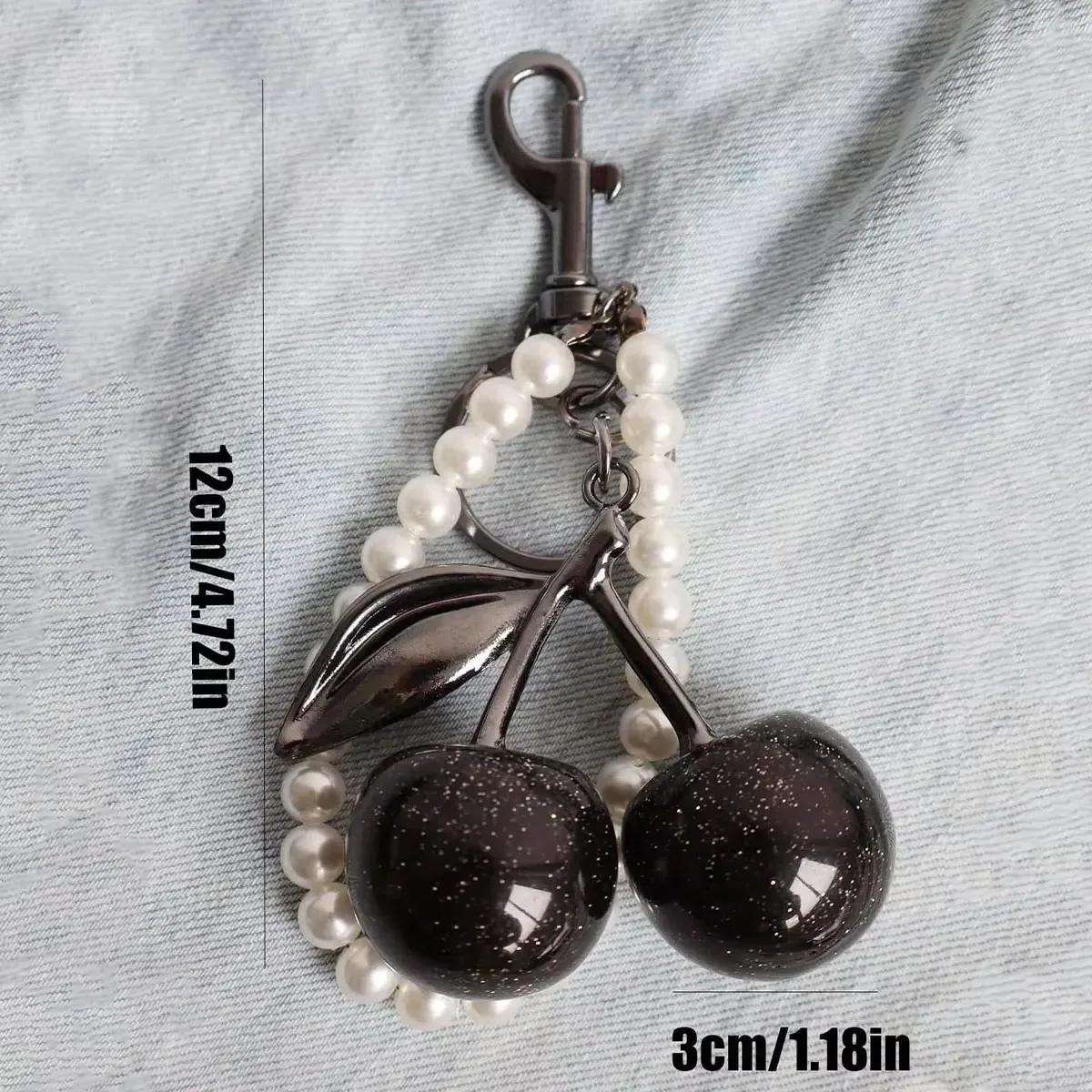 1 pièce porte-clés pendentif cerise rouge de qualité supérieure, délicieux et charmant, bijou pour femme, accessoires pour sac à main et sac à dos, cadeaux