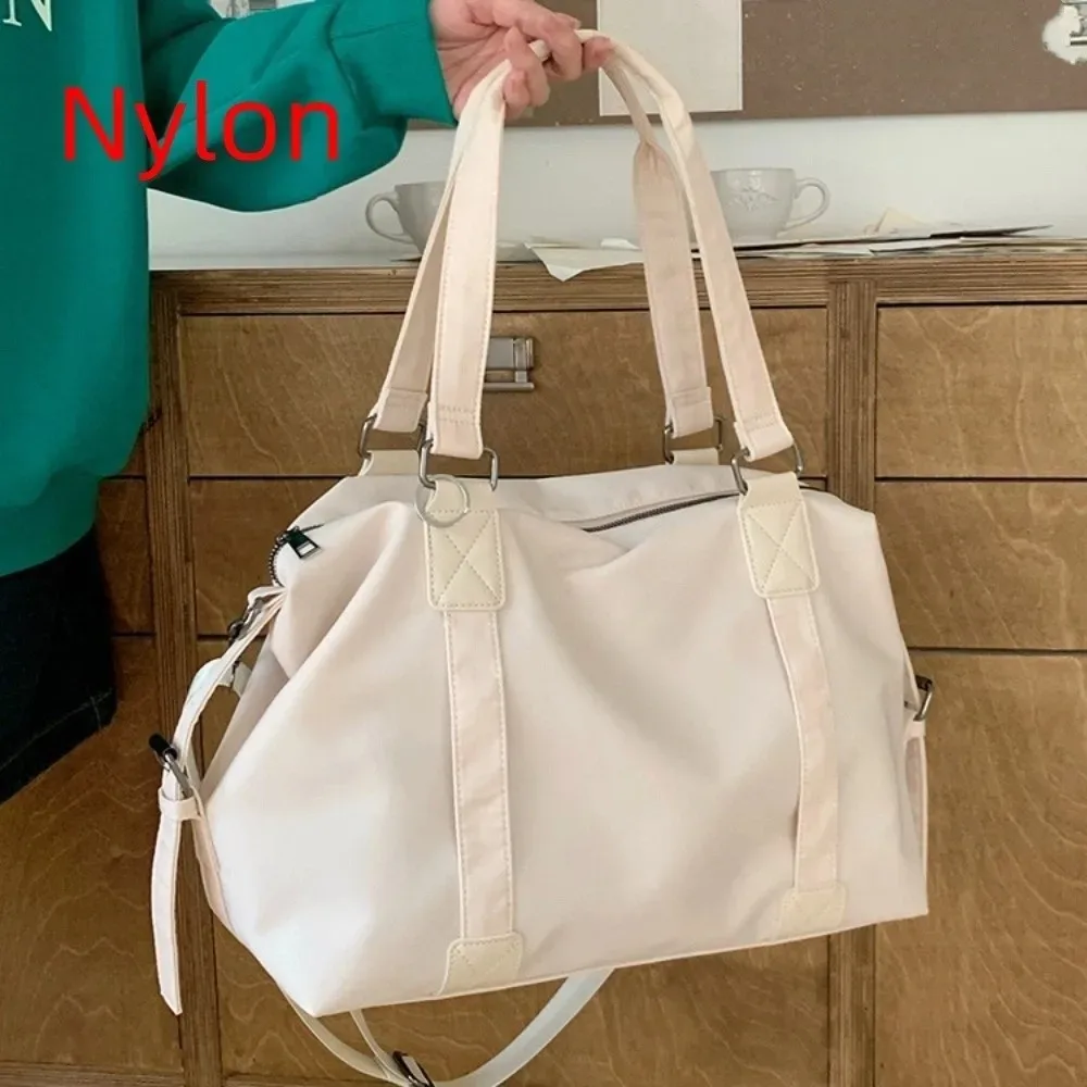 sac de voyage étanche à fermeture éclair, grande capacité, sac de sport en nylon, sac à bandoulière simple et décontracté pour garçons