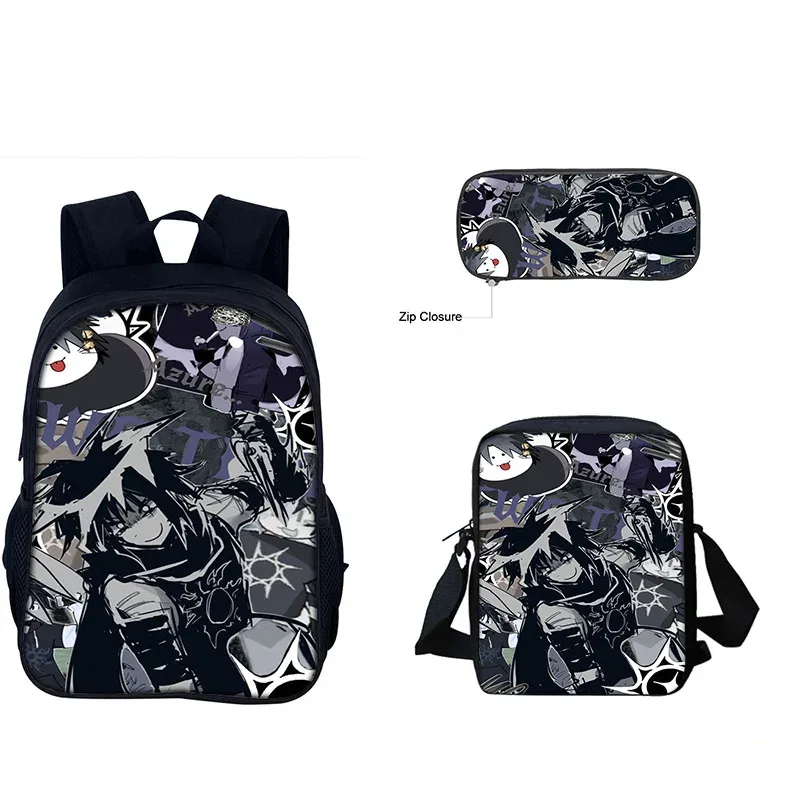 forsaken gubby 3 pièces sac à dos sac à déjeuner trousse à crayons ensemble enfants école bookbag pour garçons filles adolescents mignon cadeau d'anniversaire