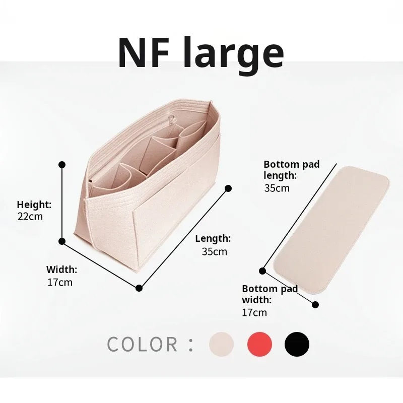 insert organisateur de sac à main pour sacs à main, organisateur de sac en feutre pour fourre-tout et sac à main, insert organisateur de sac fourre-tout, pour lv neverfull