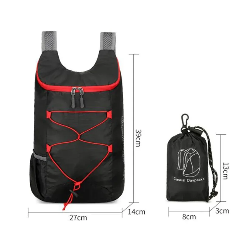 sac à dos de sport étanche pliant multifonctionnel camping en plein air et randonnée sac quotidien portable sac à dos de voyage