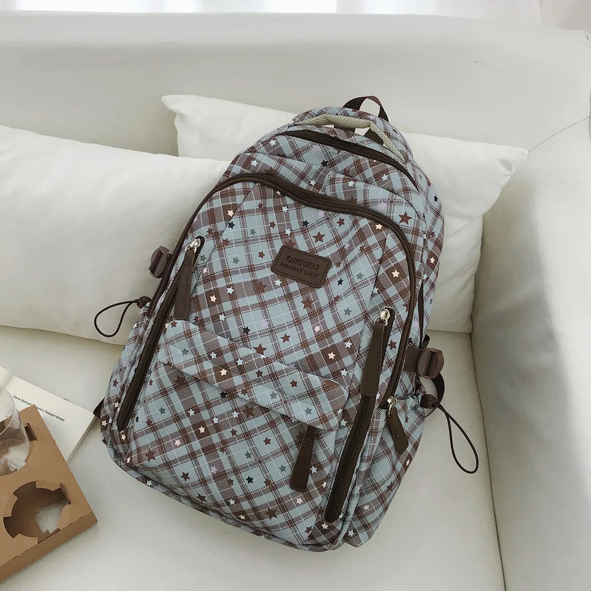 sac à dos scolaire grande capacité style coréen pour jeunes filles du collège, sac à dos de navetteur, sac à dos de campus en nylon pour jeunes, capacité 20-35l