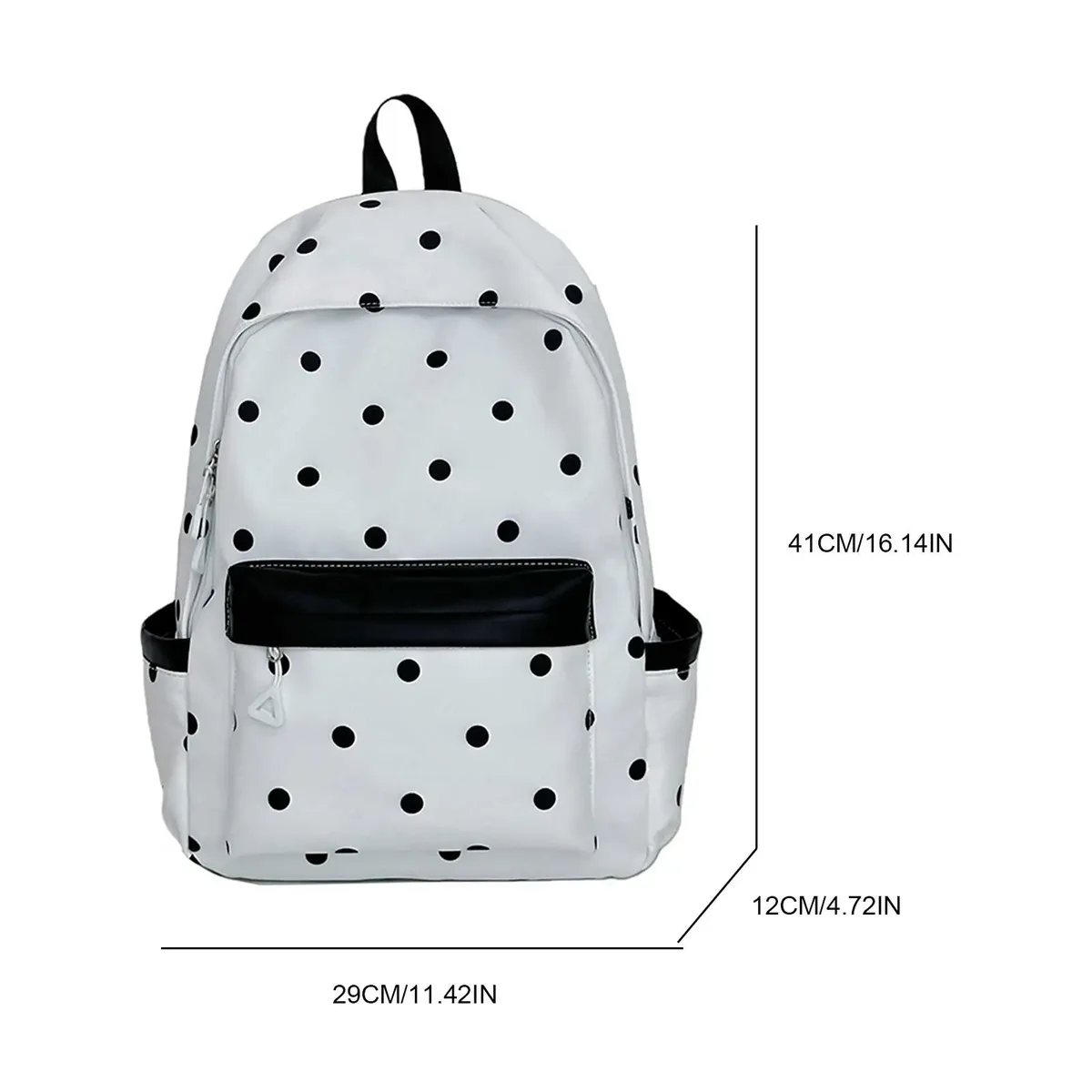 sac à dos esthétique à pois, style preppy, kawaii, sac à dos de voyage décontracté, sac à dos pour ordinateur portable pour les élèves du primaire et du collège
