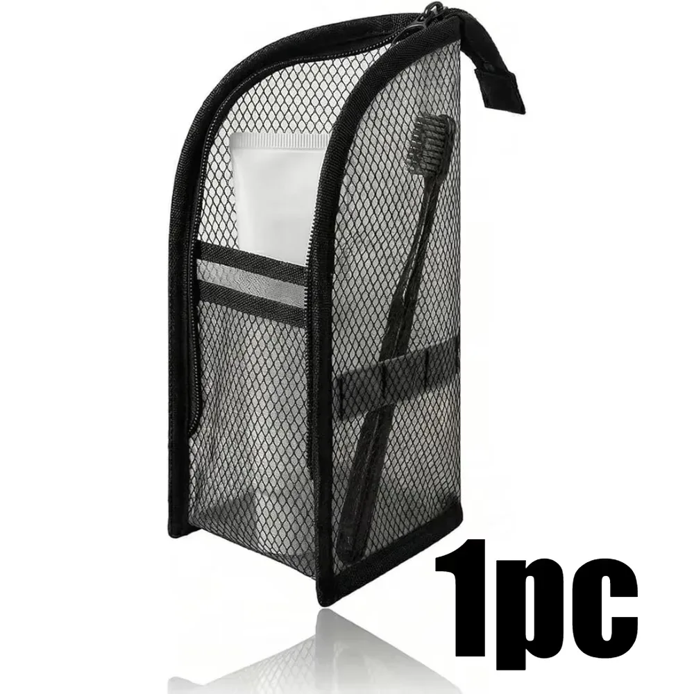 1/2 pièces trousse de toilette de voyage portable en maille, sac à cosmétiques autoportant en eva imperméable, organisateur de rangement pliable pour salle de bain, gym, hôtel
