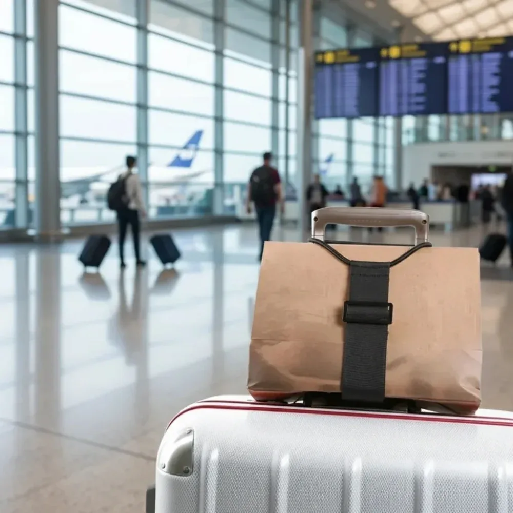 sangle de bagage élastique durable, ceinture de connexion réglable pour bagages, sangle de fixation de sécurité portable et réutilisable pour valise de voyage