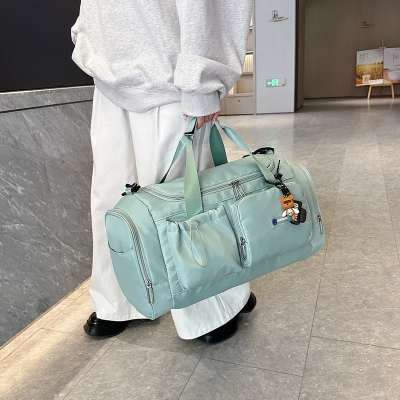sac de voyage à main de grande capacité pour week-end, sacs de sport de nuit avec compartiment à chaussures, sac de sport, de fitness pour femmes