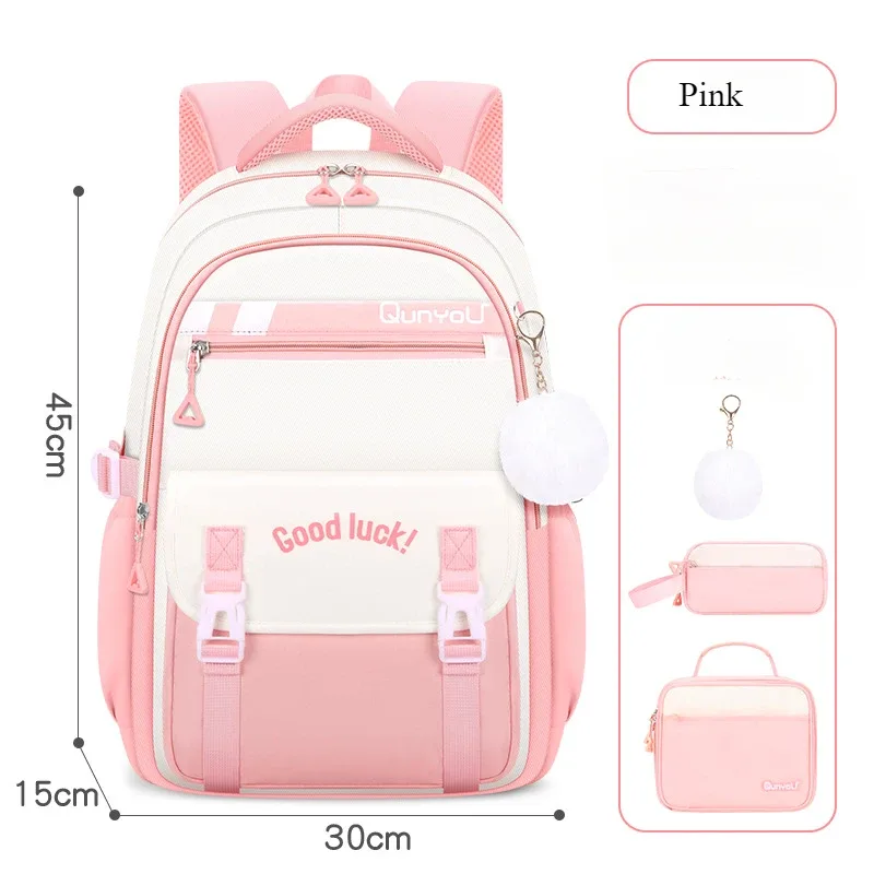 3 pièces/ensemble enfants école sac à dos pour les filles avec boîte à déjeuner porte-crayon ensemble primaire primaire moyen lycée école sacs à livres
