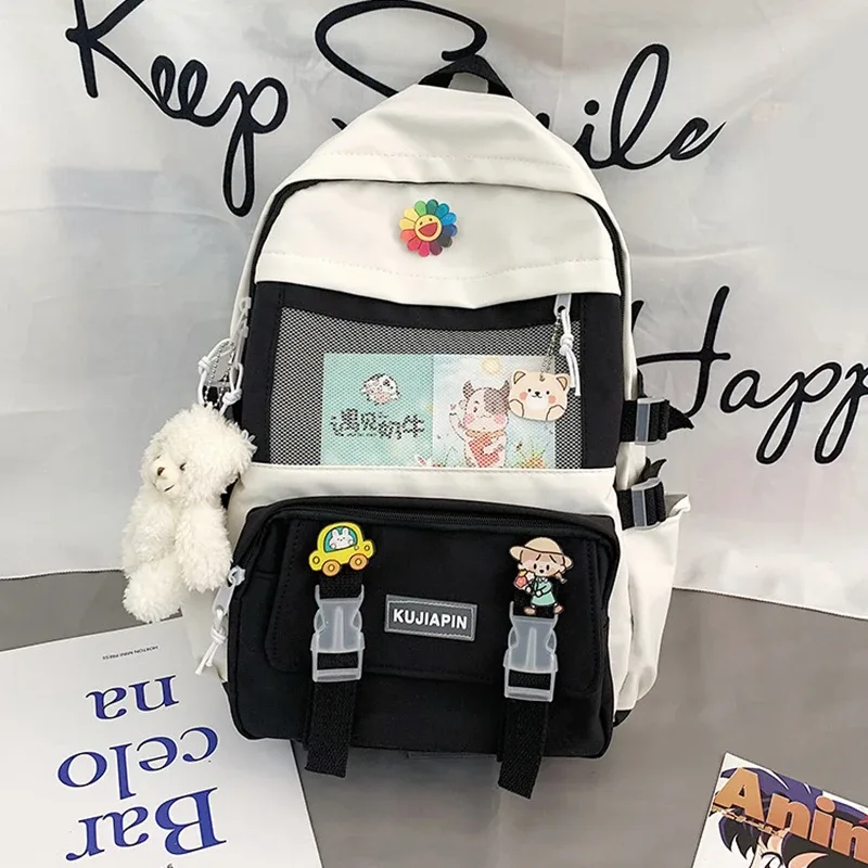 sac à dos d'école pour filles, grande capacité, multi-poches, pour adolescentes, kawaii, nouvelle collection 2023