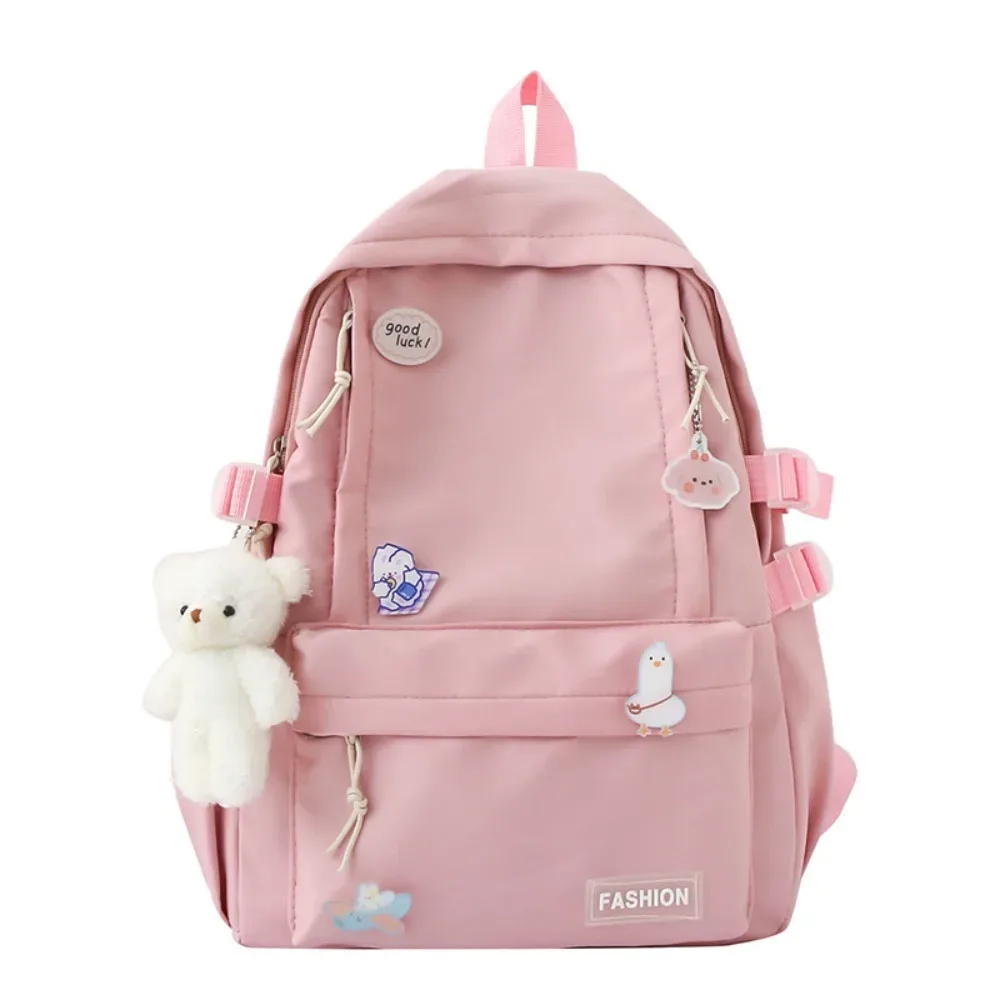 nouveau sac d'école de grande capacité, sac de voyage portable à sangle réglable, sac à dos léger en toile de couleur unie, unisexe