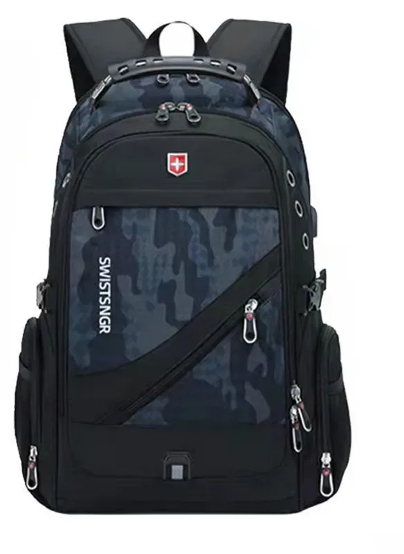 sac à dos suisse pour hommes 17.3 pouces ordinateur portable école sacs de voyage unisexe grande capacité sac à dos étanche mochila d'affaires