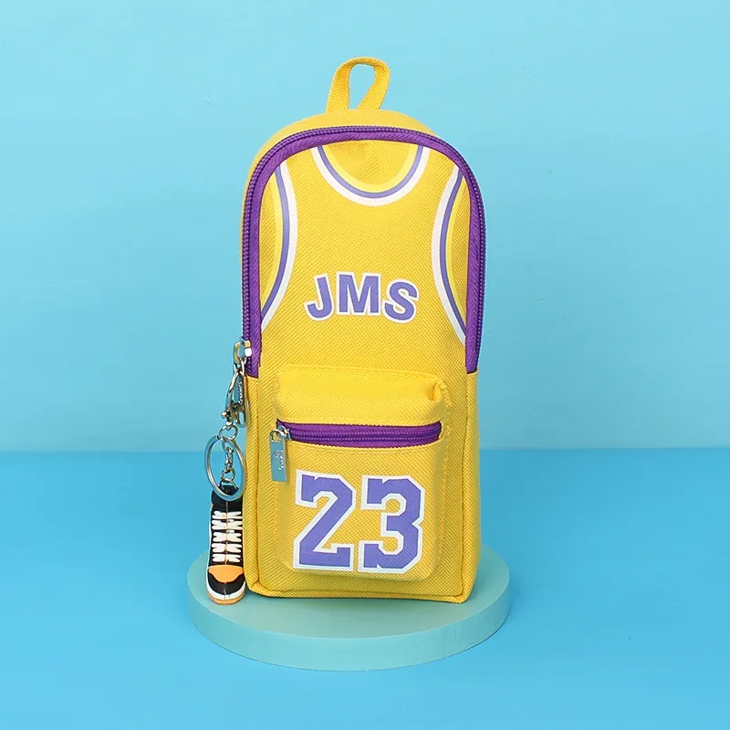 trousse à crayons étanche pour étudiant garçon, sac de basket-ball, boîte à crayons multifonctionnelle, papeterie scolaire