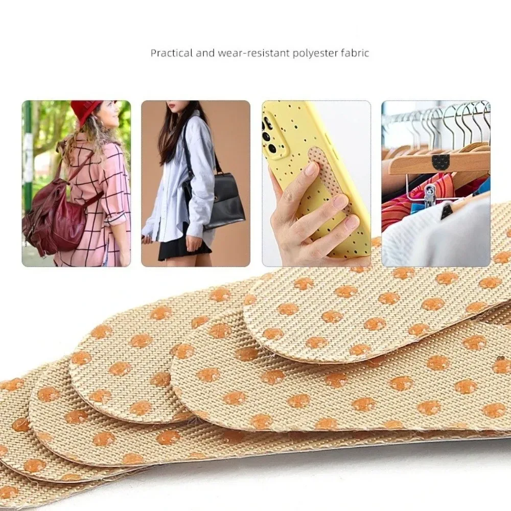 6 patchs antidérapants en silicone à pois pour sacs à bandoulière, bandes antidérapantes réutilisables, autocollants pour bretelles, coussinets antidérapants