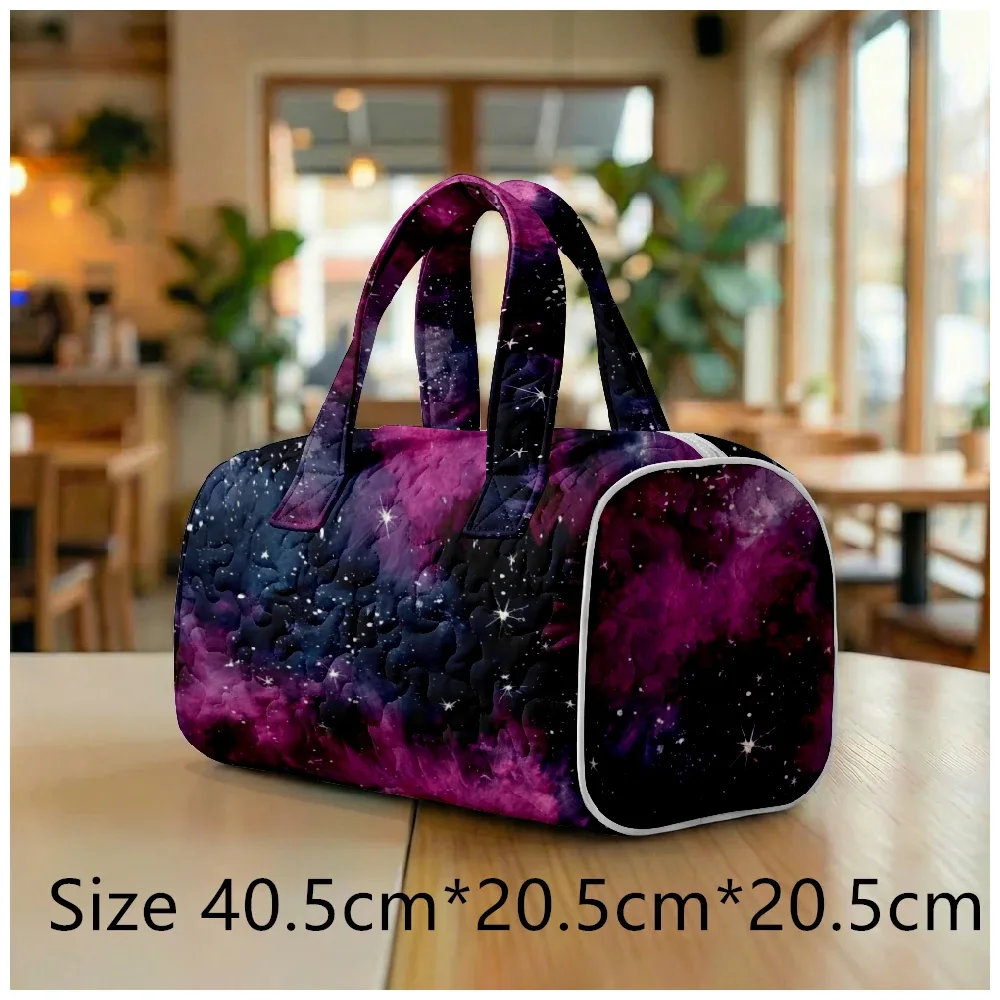 sac fourre-tout matelassé tendance pour femmes, motif tie-dye et marbré, sac à bandoulière grande capacité, sac à main pour les voyages, le shopping, la plage, la salle de sport