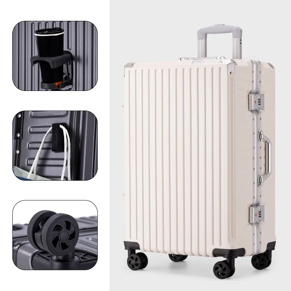 valise à roulettes multifonctionnelle solide et durable, nouvelle valise de grande capacité, boîte de mot de passe pour étudiant à roue universelle