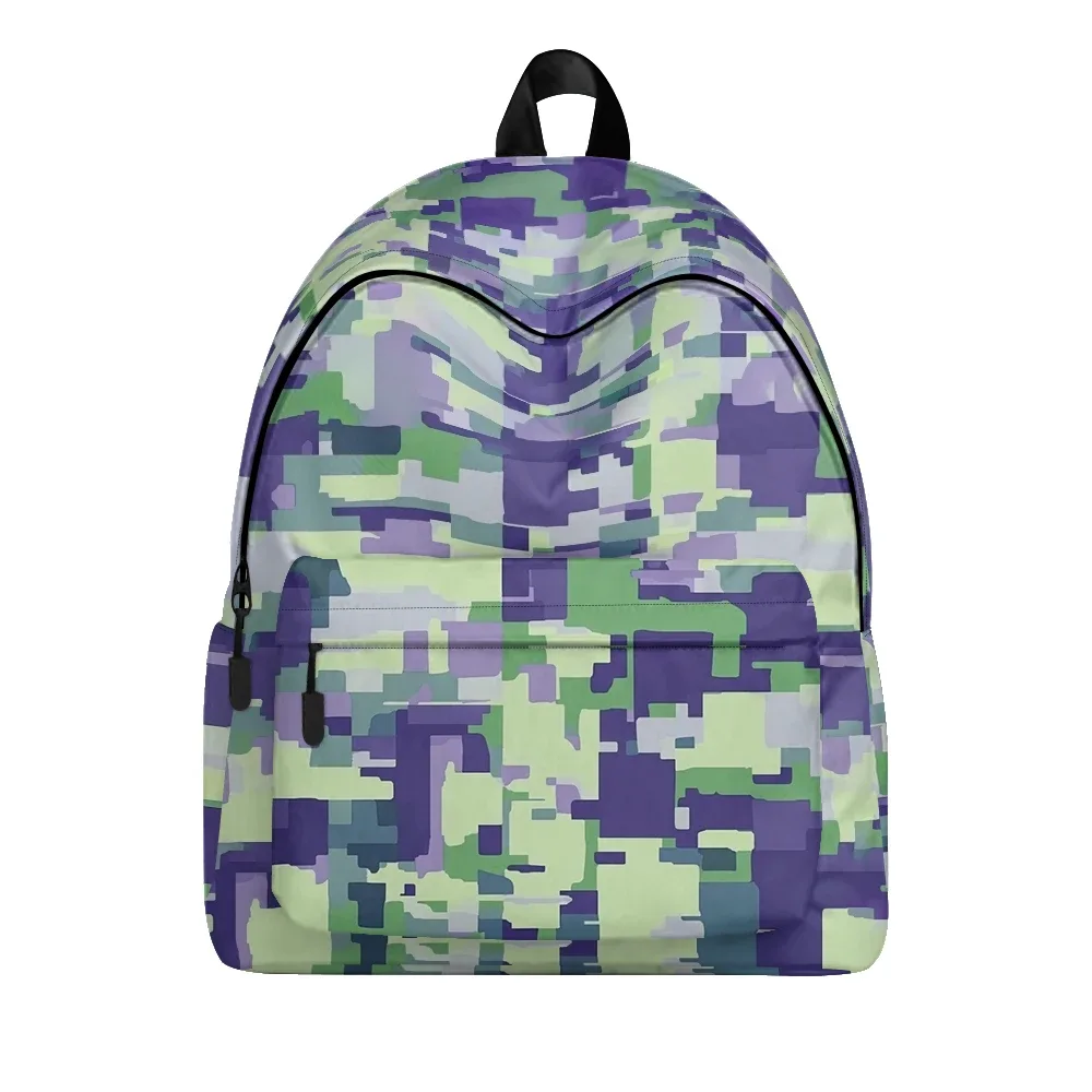 Sac à dos imprimé camouflage pastel aquarelle, sacs à crayons, bretelles réglables, sac d'école léger et Durable, sac à dos de voyage, ensembles pour adolescents