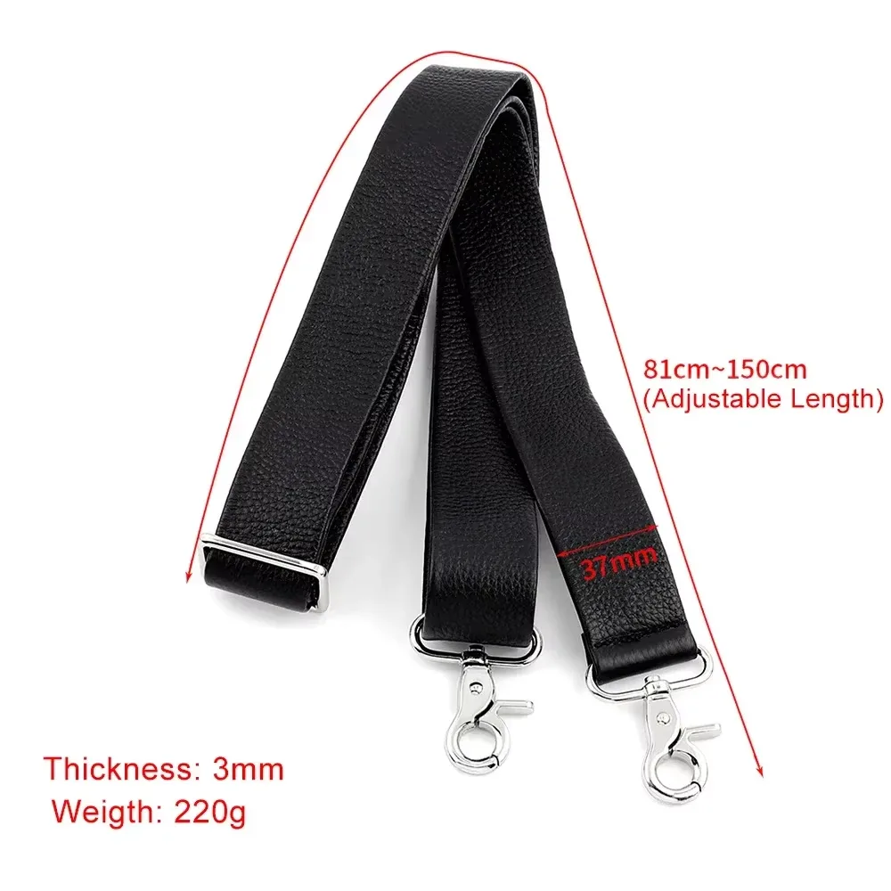 sangle de sac à bandoulière en cuir de vache véritable, réglable et large, de remplacement pour sacs à main, sacs pour ordinateur portable, accessoires de poignée pour hommes et femmes.